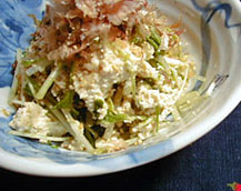 豆腐と水菜のサラダ画像